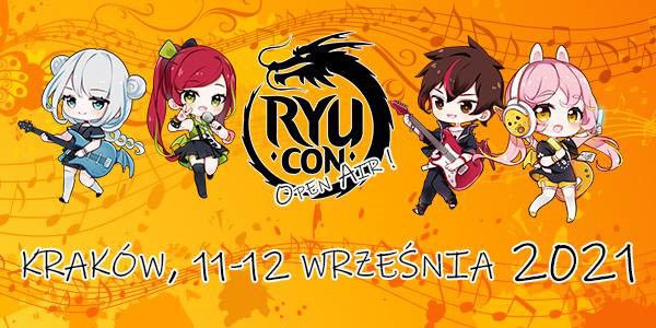 Baner konwentu mangi i anime Ryucon Open Air w Krakowie