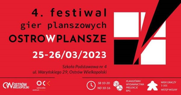 4 Festiwal Gier Planszowych OSTROwPLANSZE - Konwenty Południowe